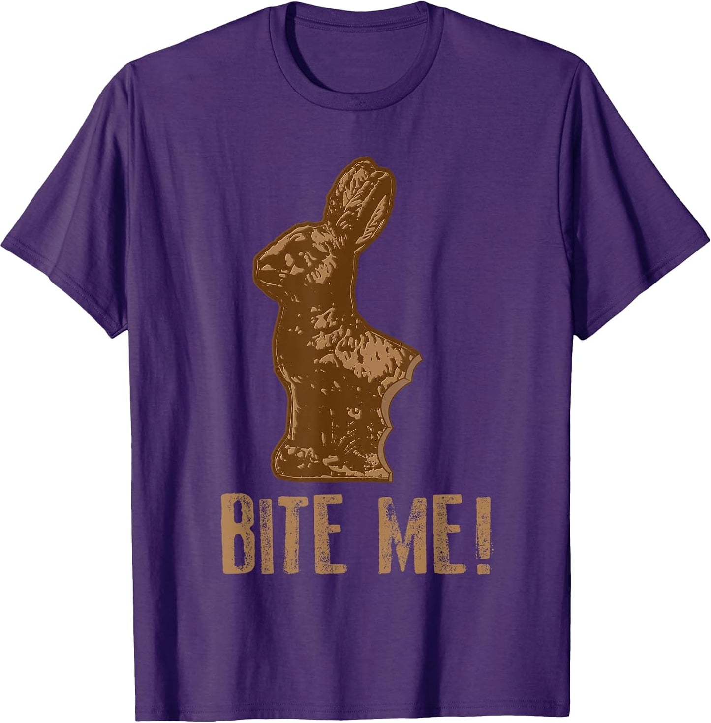 Bite Me Funny Chocolate Easter Bunny No Butt Rabbit Tail T-Shirt