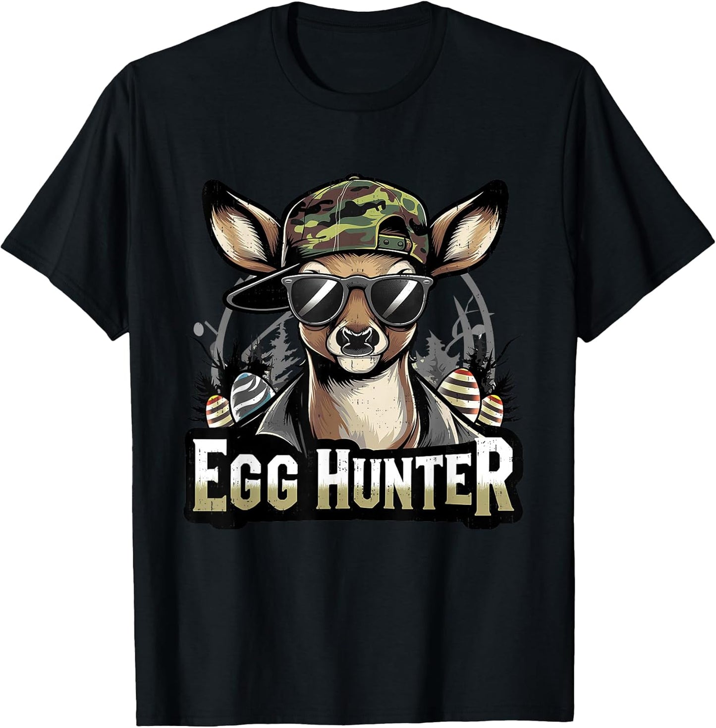 Easter Egg Hunter Camo Funny Hunting Boys Girls Kids Toddler T-Shirt