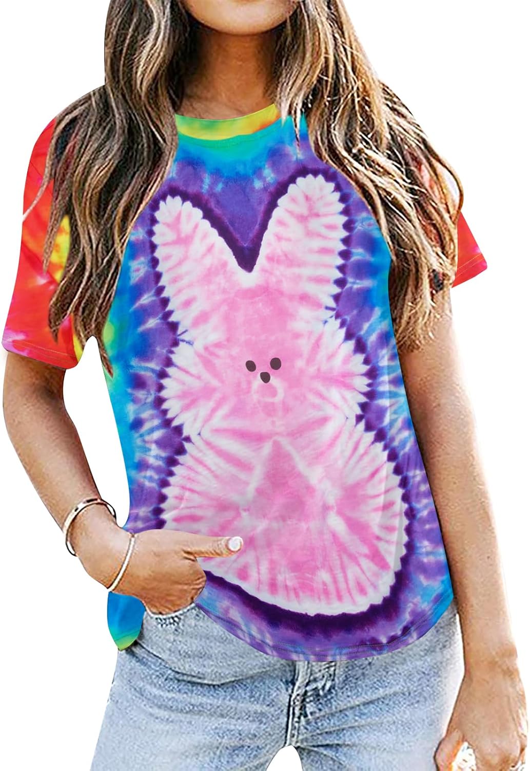 Easter Teacher Shirt Women Teacher of The Most Awesome Peeps Shirt Cute Easter Day Peeps T-Shirt