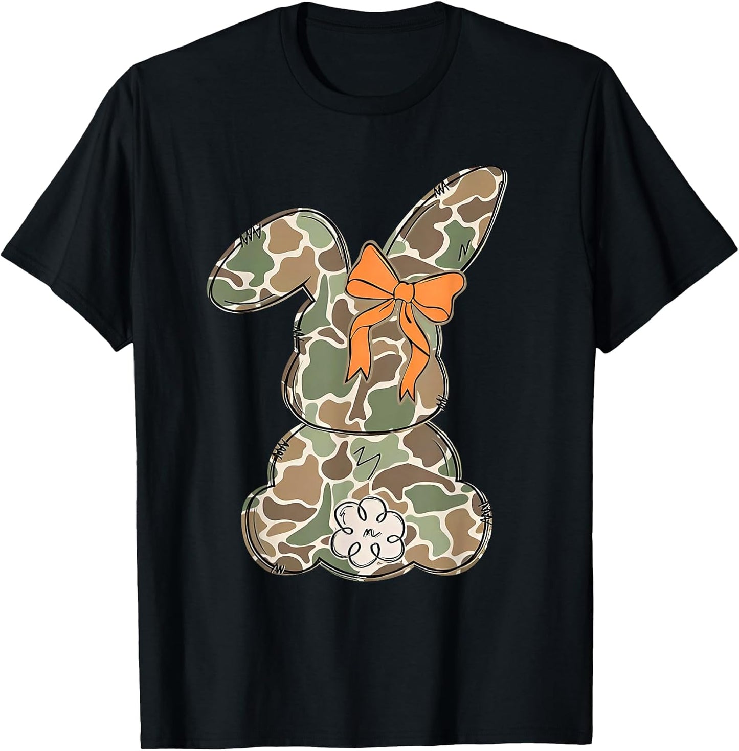 Cute Bunny Egg Hunter Rabbit Camouflage Easter Couples Girls T-Shirt