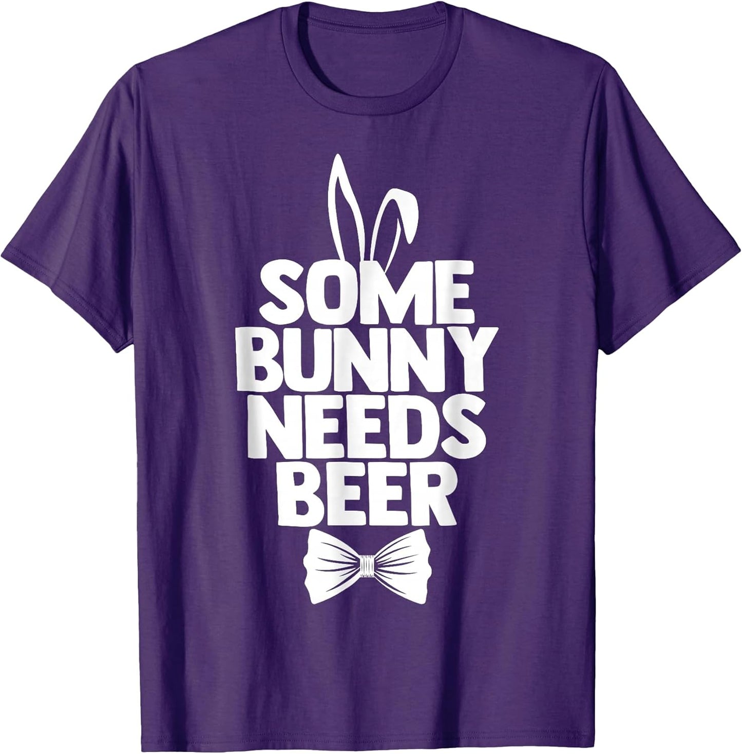 Easter Tee Men Some Bunny Needs Beer Funny Ears Easter Day T-Shirt