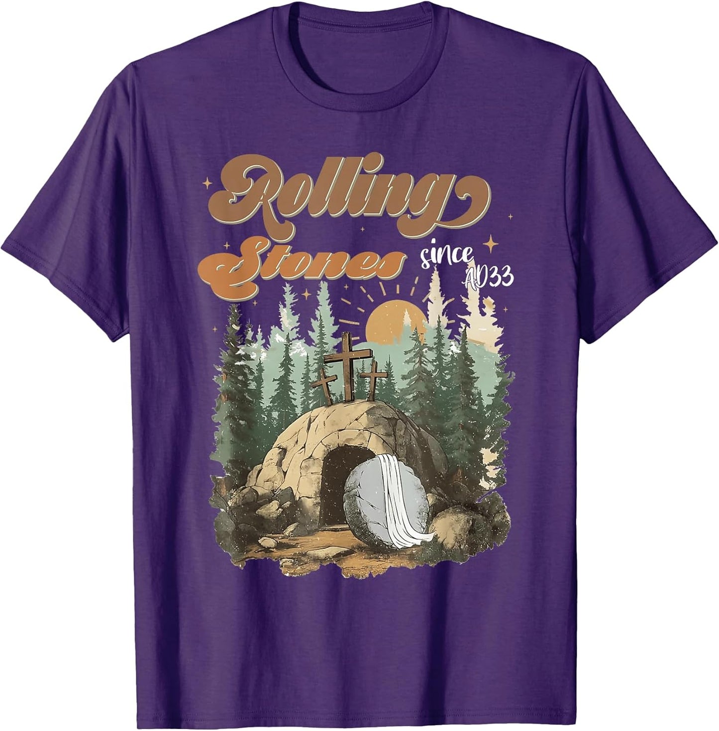 The Stone Was Rolled Away He Is Risen Ad 33 Easter Christian T-Shirt