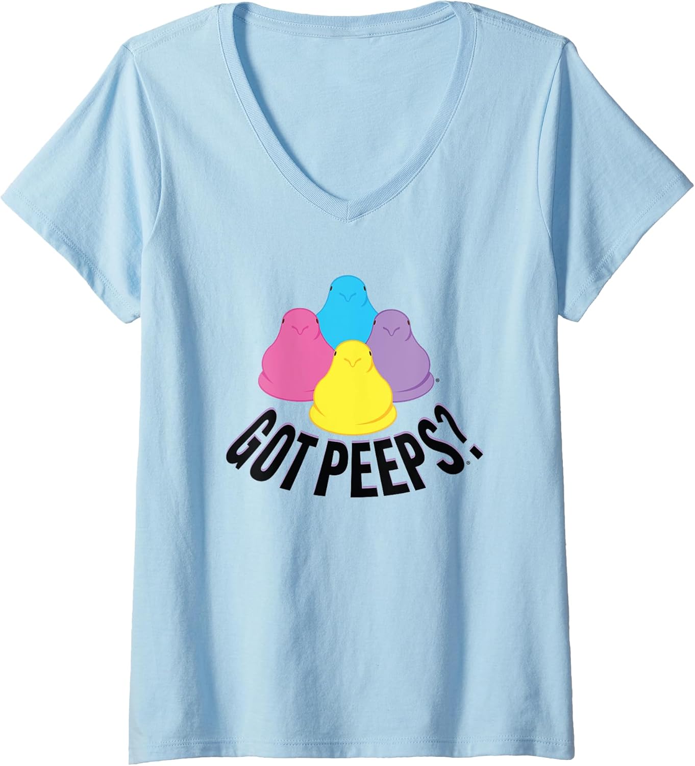 Womens Peeps Easter Got Peeps? Sugary Chicks Squad V-Neck T-Shirt