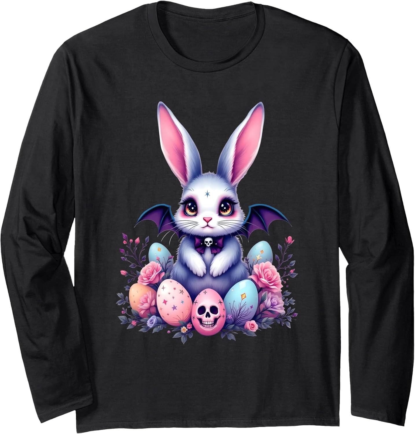 Gothic Easter Bunny – Spooky Cute Pastel Goth Design Long Sleeve T-Shirt