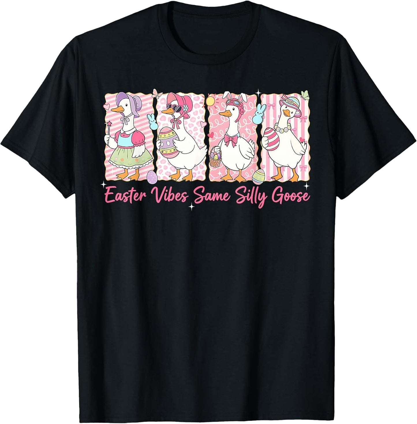 Preppy Easter Vibes Same Silly Goose Coquette Kids Girls T-Shirt