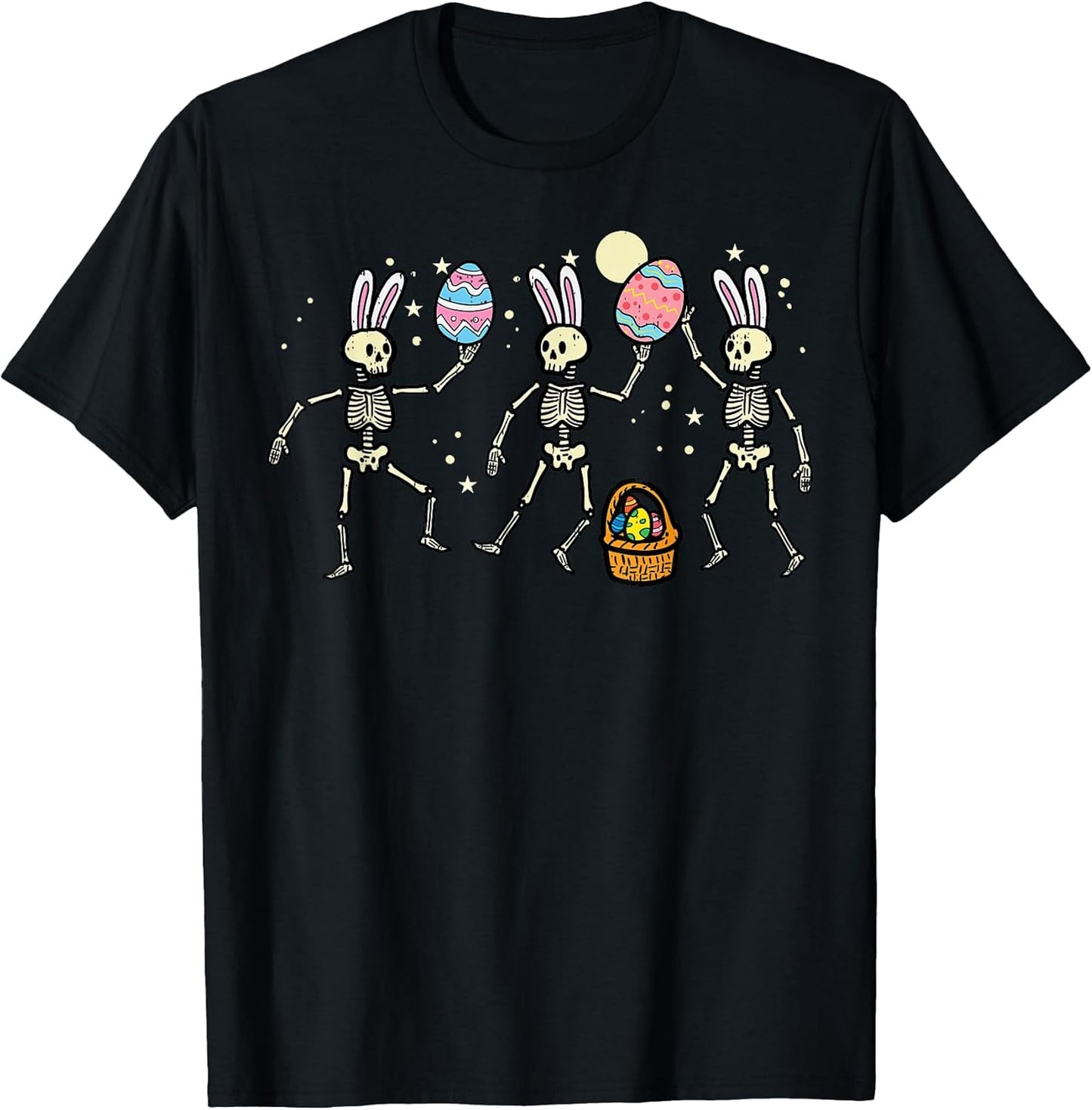 Easter Skeletons Dancing Eggs Funny Bones Men Women Kids T-Shirt