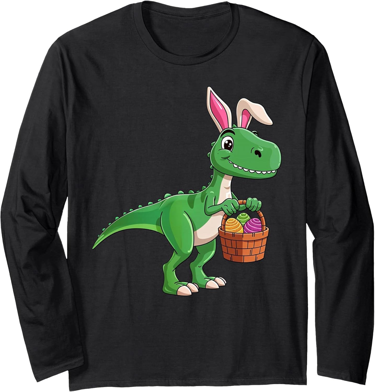 Easter Egg Hunt T-Rex Dino Funny Easter Dinosaur Bunny Long Sleeve T-Shirt