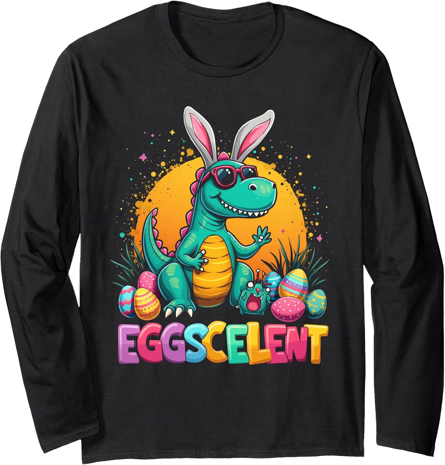 EGGSCELENT Easter Dinosaur Long Sleeve T-Shirt