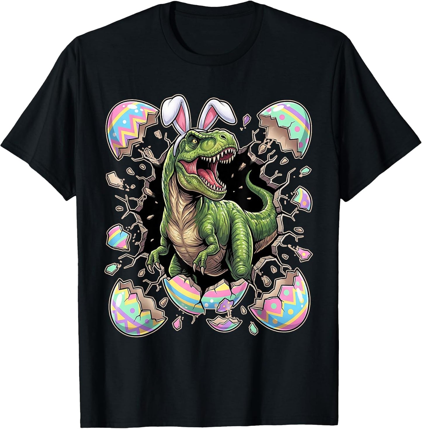 TRex Hatching from Egg Funny Dinosaur Easter Kids Boys Girl T-Shirt
