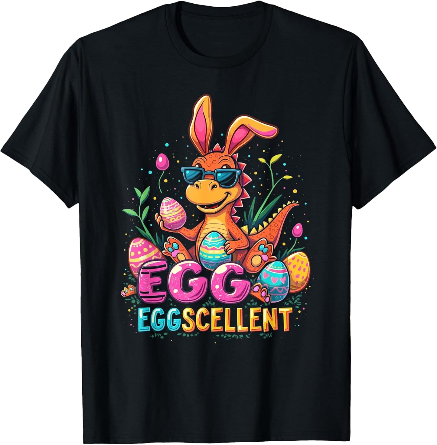 EGGSCELLENT Easter Dinosaur T-Shirt