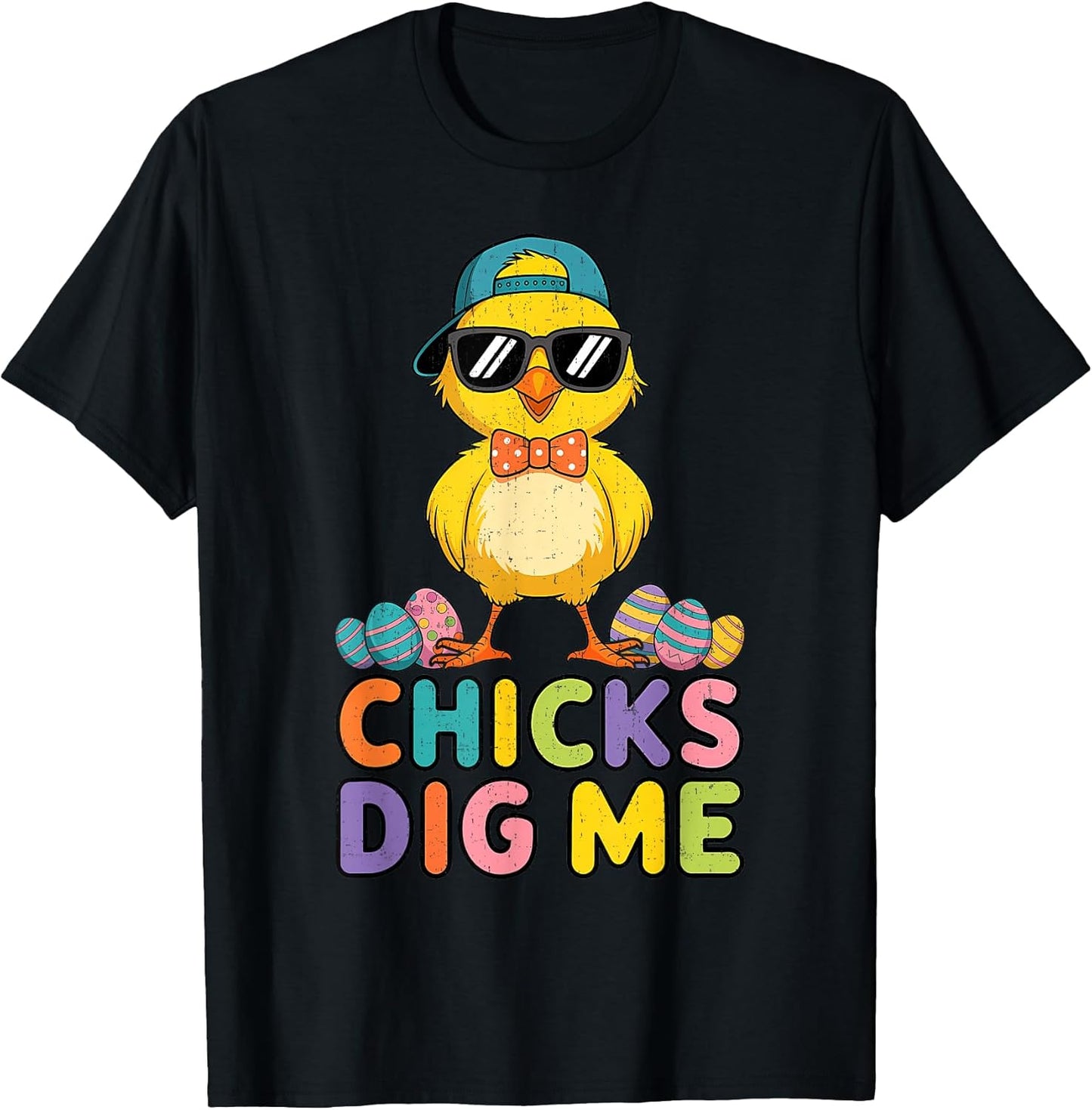 Boys Easter Cute Chick Dig Me Egg Bunny Easter Kids Boys Men T-Shirt