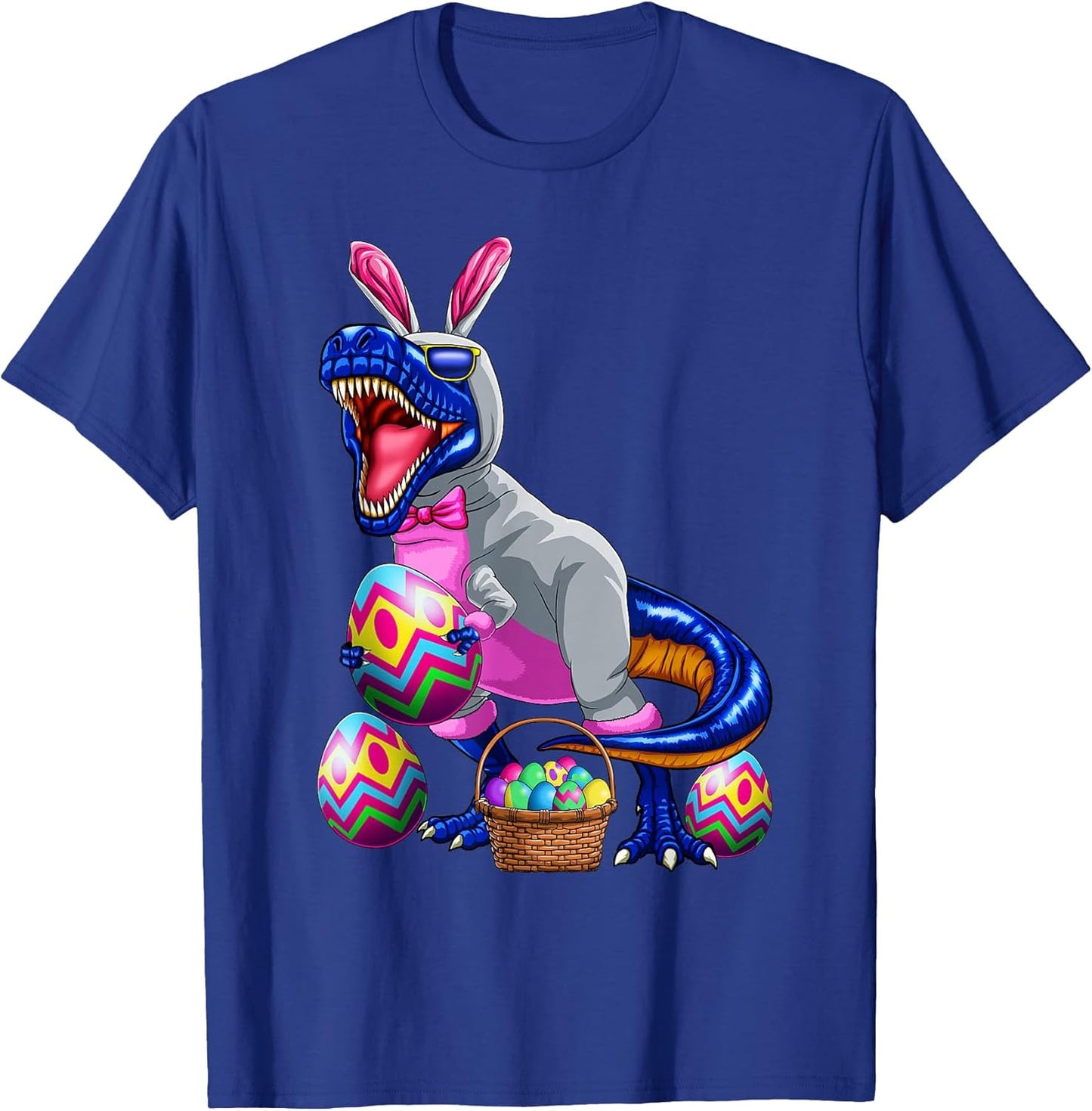 Easter Basket Bunny Dinosaur Shirt Egg T Rex Kids Boys Gift T-Shirt