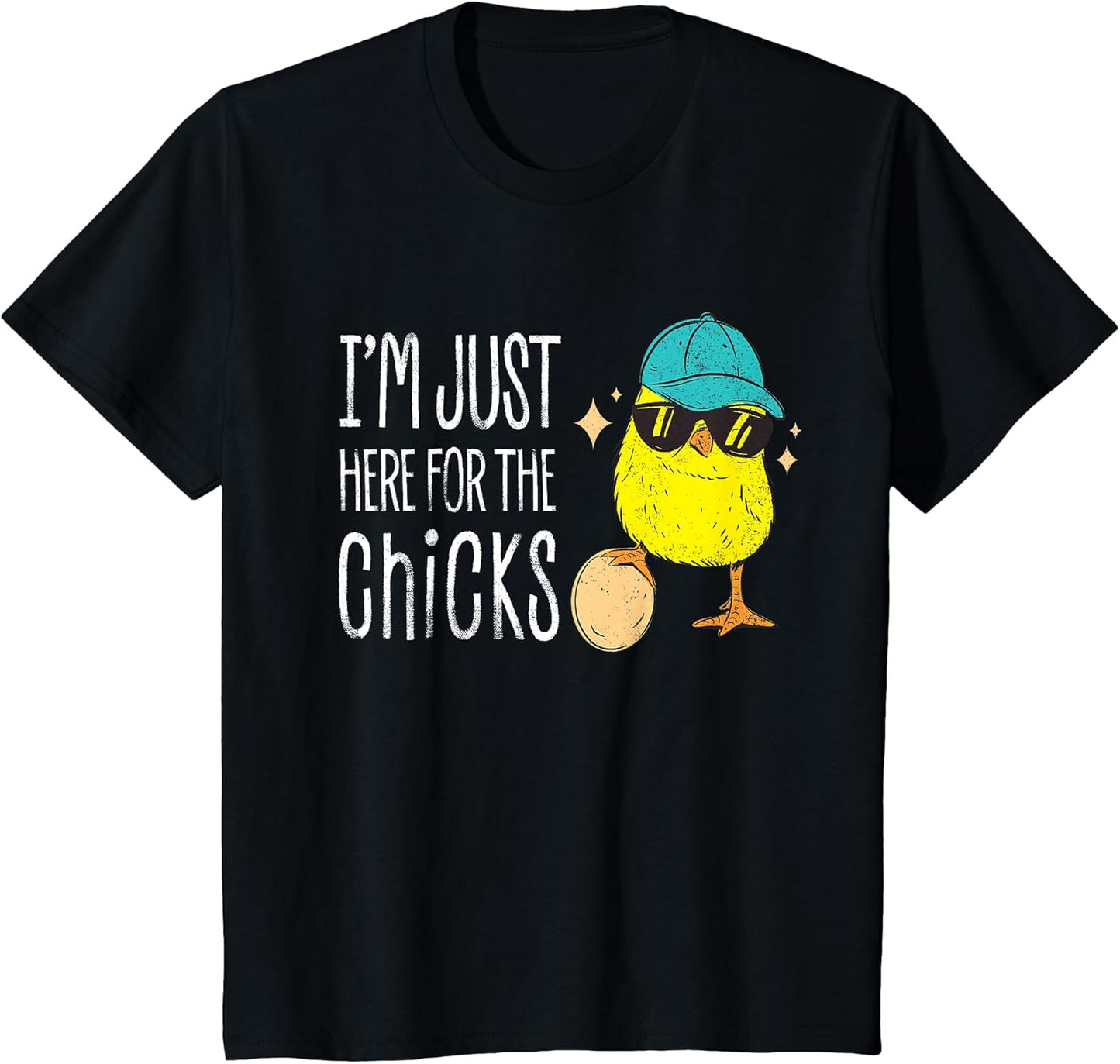 Kids I'm Just Here For The Chicks Cute Boys Kids Toddler Easter T-Shirt