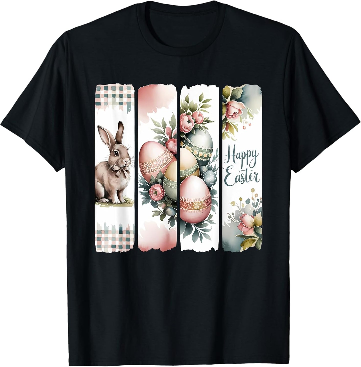 Easter Pastel Brush Stroke Art, Cute Bunny Spring Gift T-Shirt