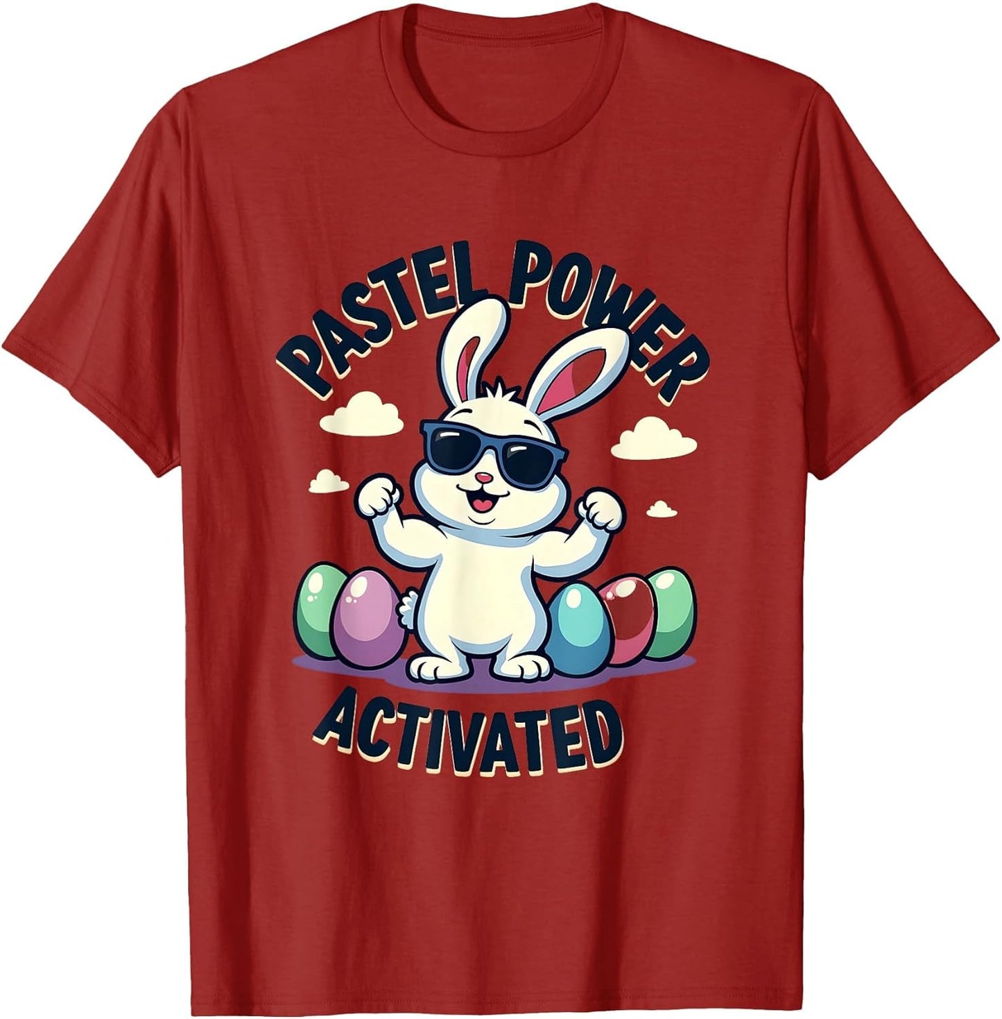 Pastel Power Activated Easter Button Down Design T-Shirt