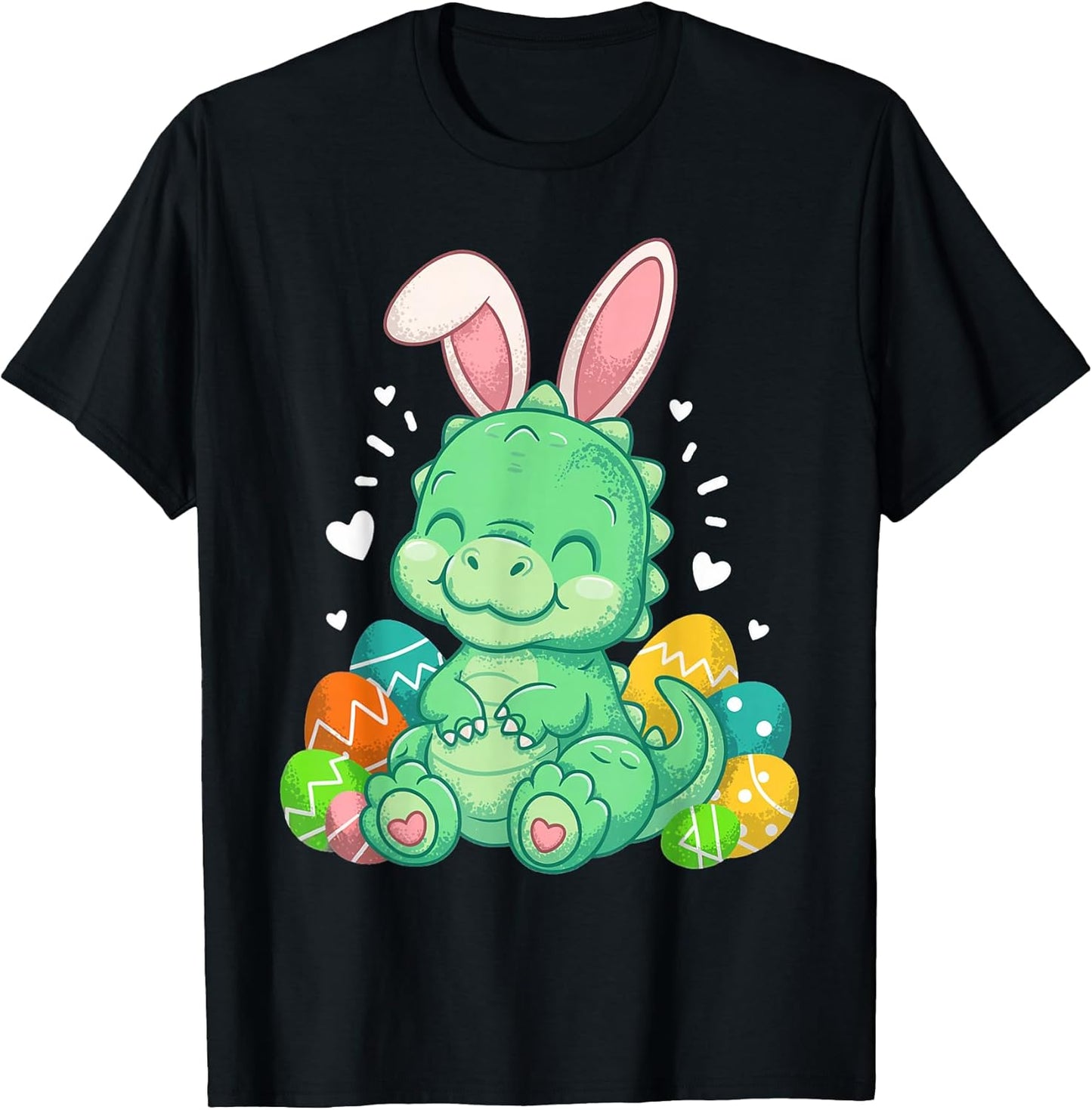 Cute Easter Dinosaur Bunny Ears Eggs Dino Lover Spring T-Shirt
