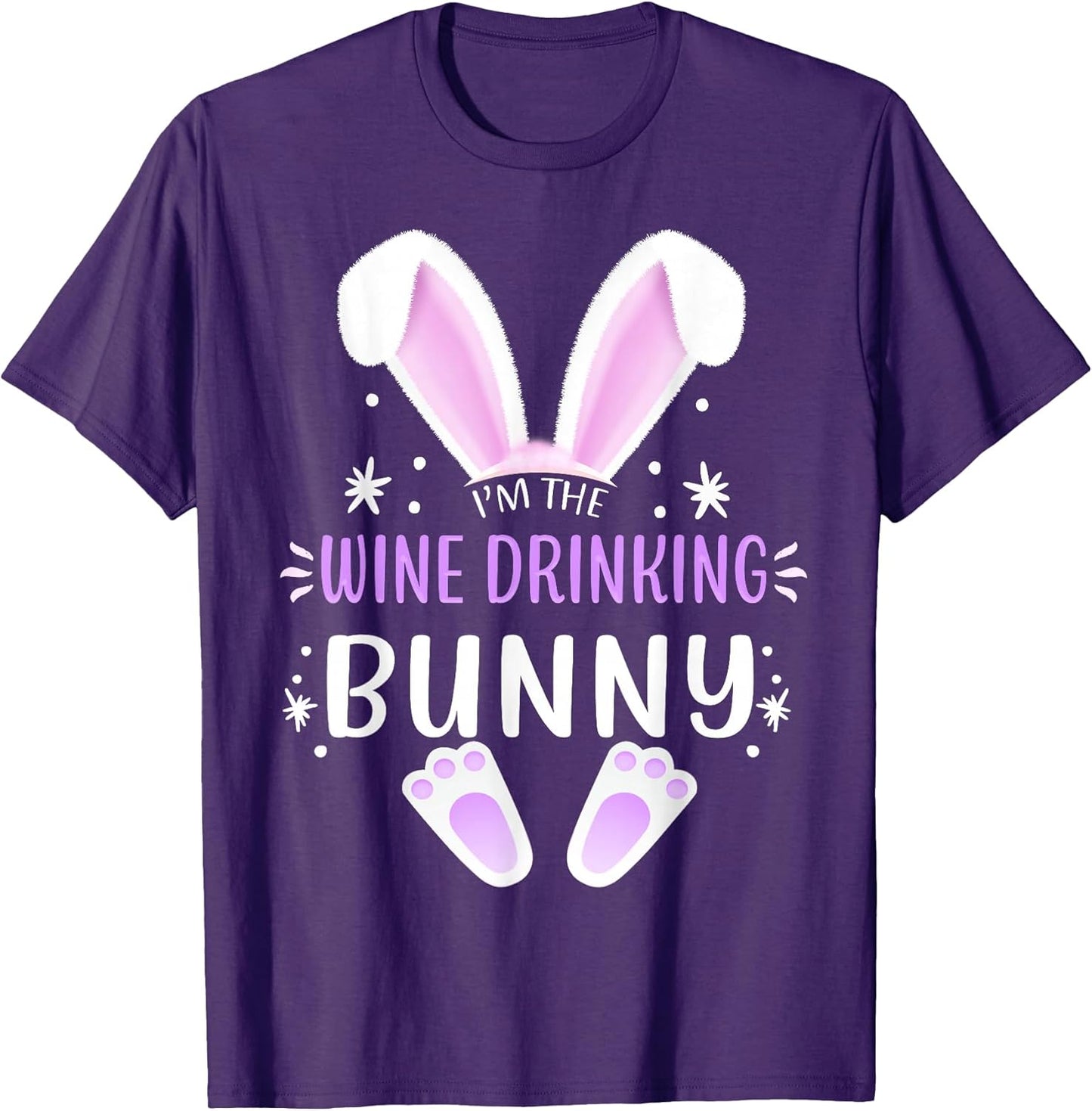 I'm The Wine Drinking Bunny Easter Day Family Matching Style T-Shirt