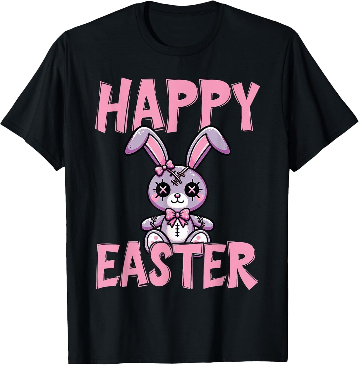 Pastel Goth Bunny Happy Easter Creepy Cute T-Shirt