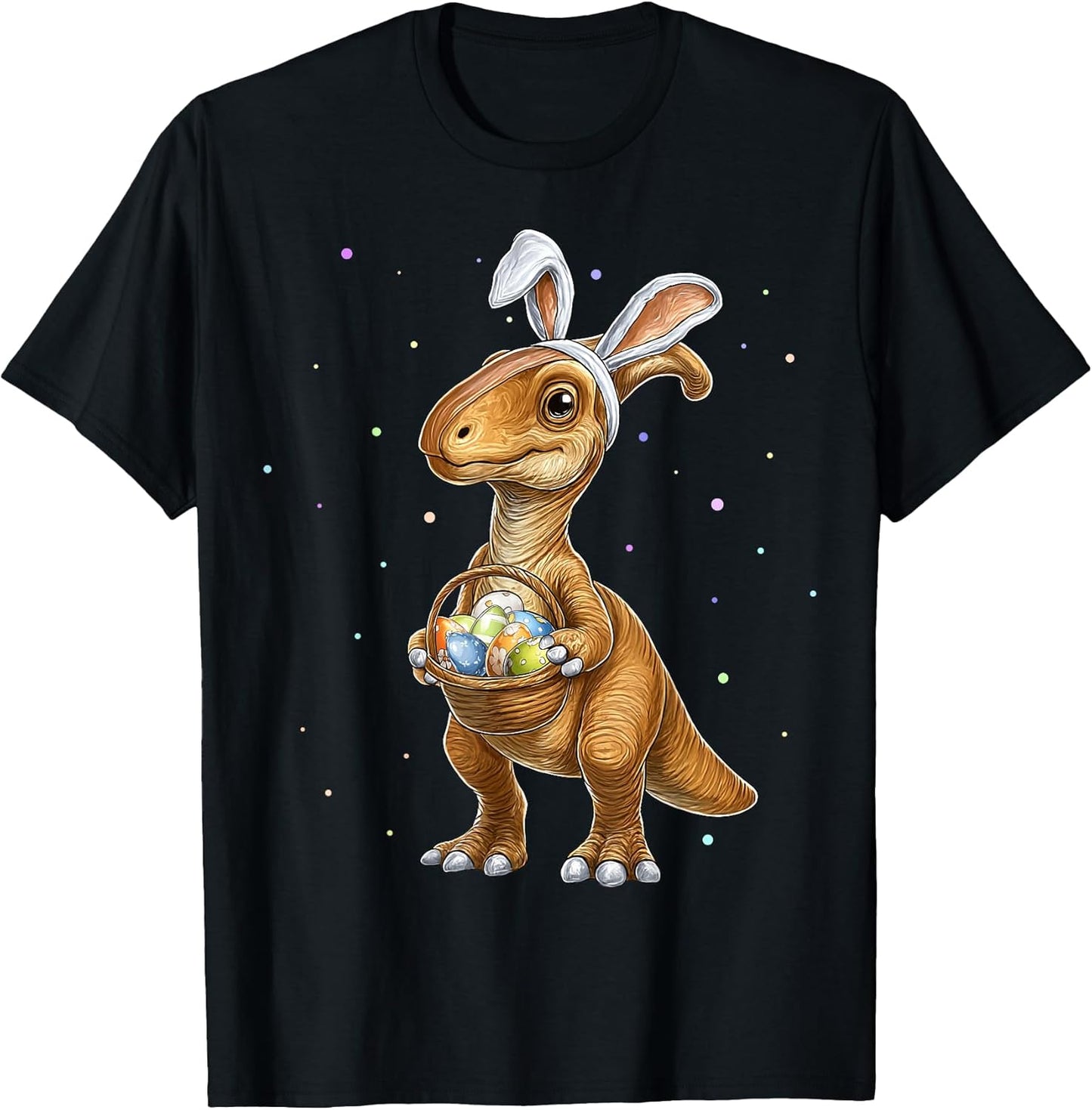 Parasaurolophus Dinosaur Easter Rabbit Eggs Bunny Ears Cute T-Shirt