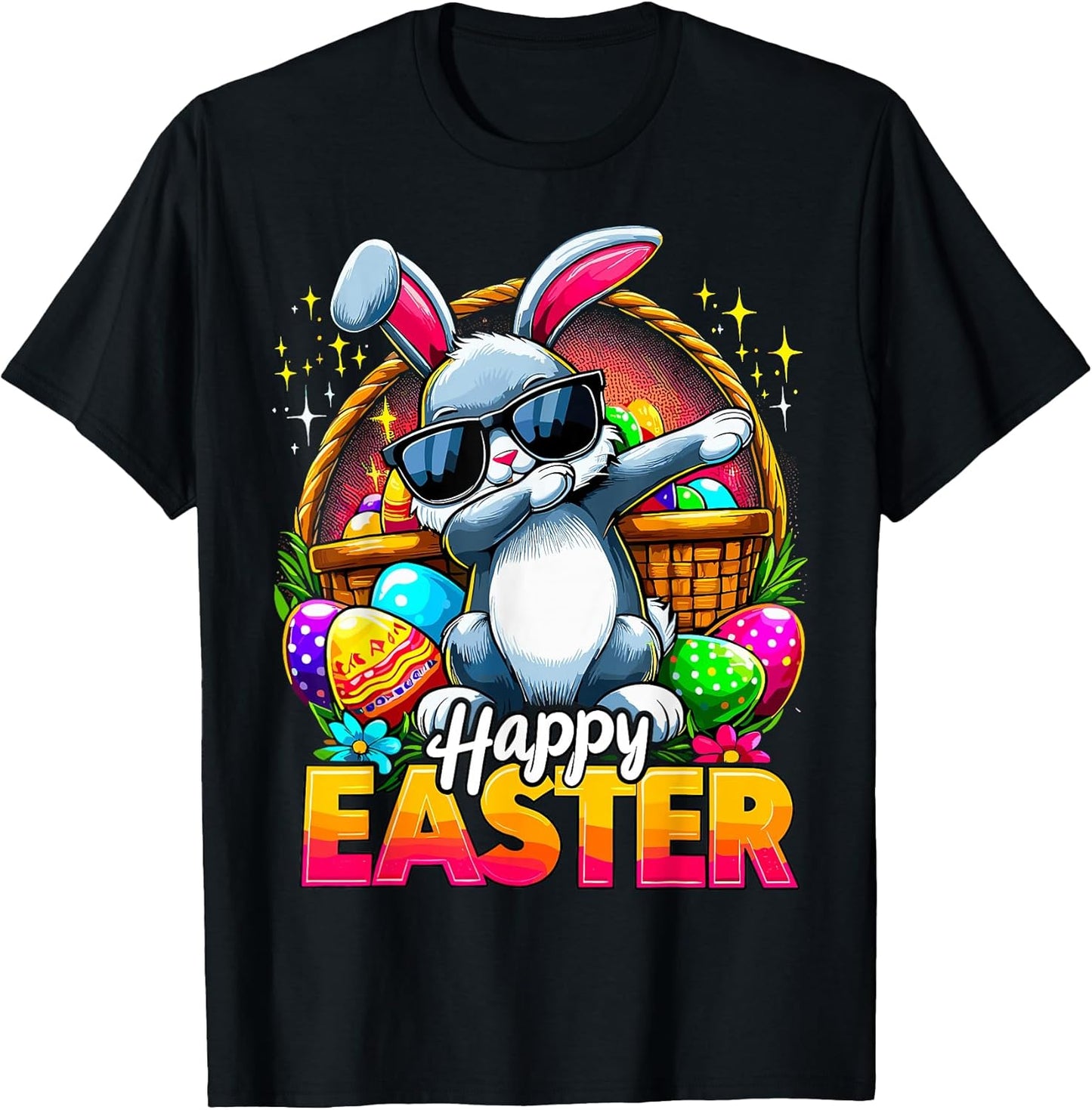 Dabbing Bunny Easter Day Rabbit Happy Easter T-Shirt