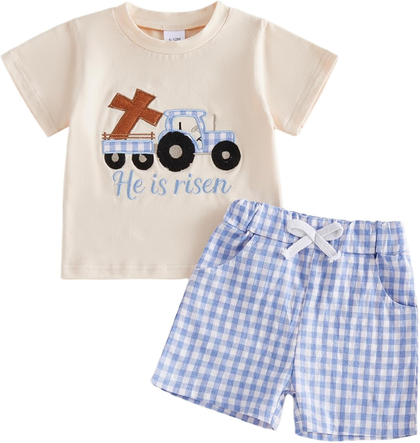 Toddler Baby Boy 4th Of July Outfit American Flag Short Sleeve T-shirt Tops Plaid Shorts Set Fourth Of July Clothes