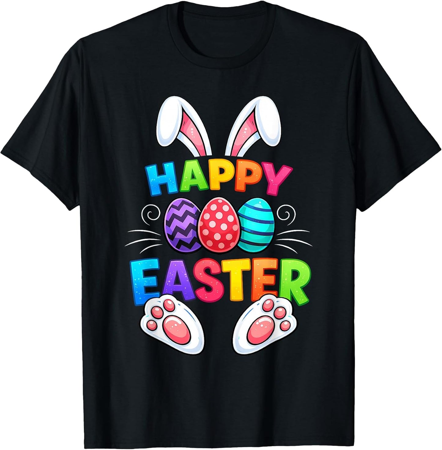 Happy Easter Day Girls Boys Easter Shirts Funny Bunny Eggs T-Shirt