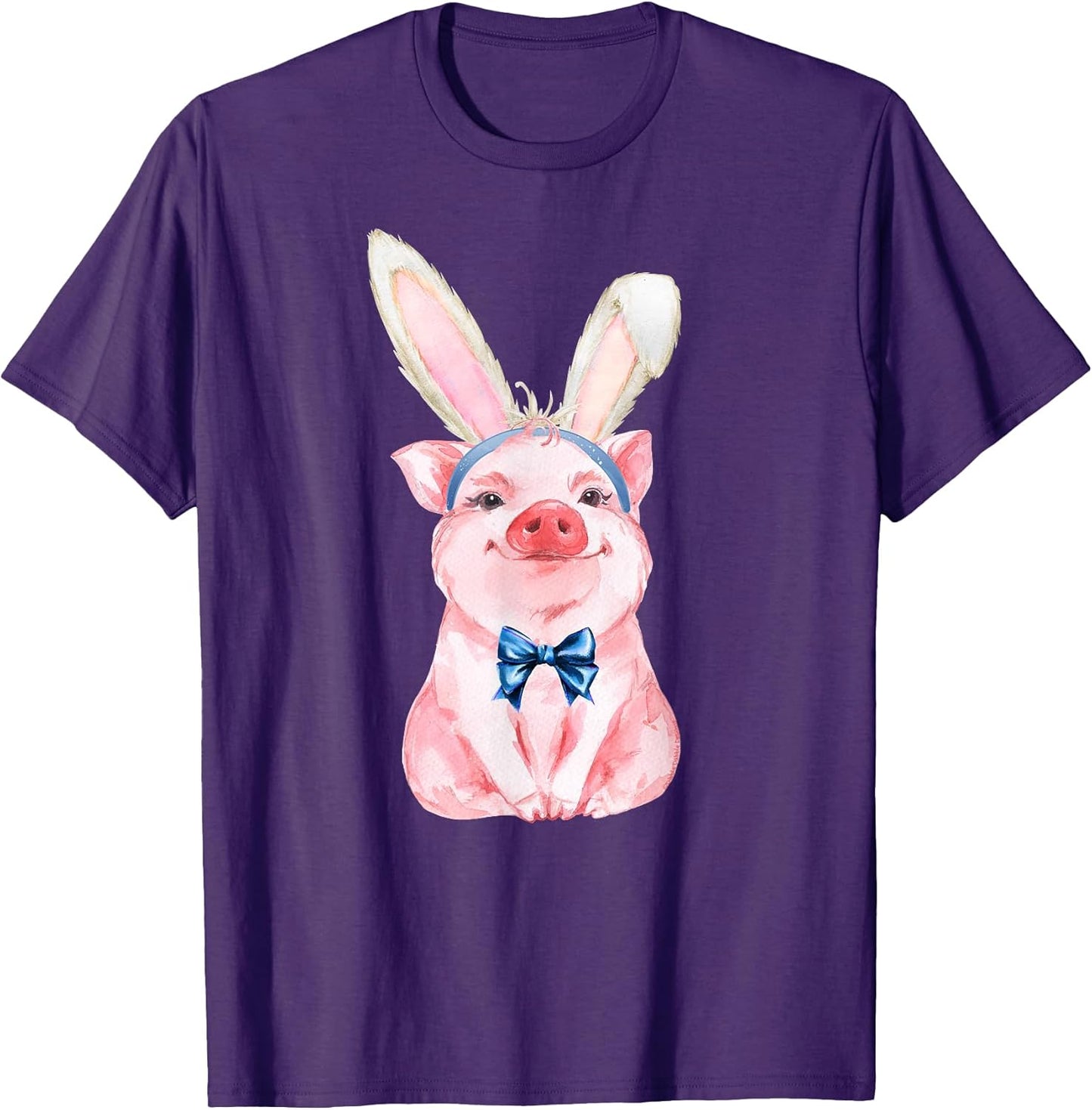 Adorable Easter Pig with Easter Bunny Ears - Easter Pig T-Shirt