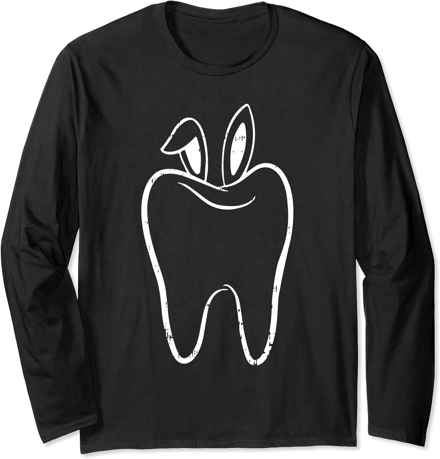 Tooth Bunny Ears Easter Funny Dental Dentist Spring Long Sleeve T-Shirt