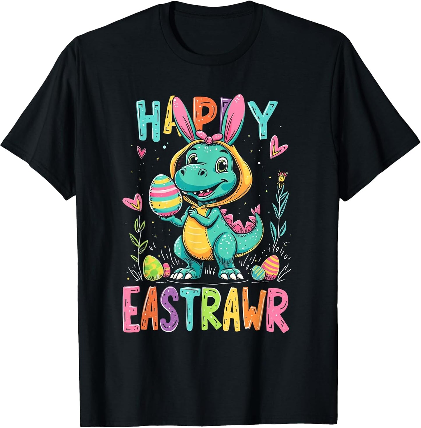 HAPPY EASTRAWR Easter Dinosaur T-Shirt