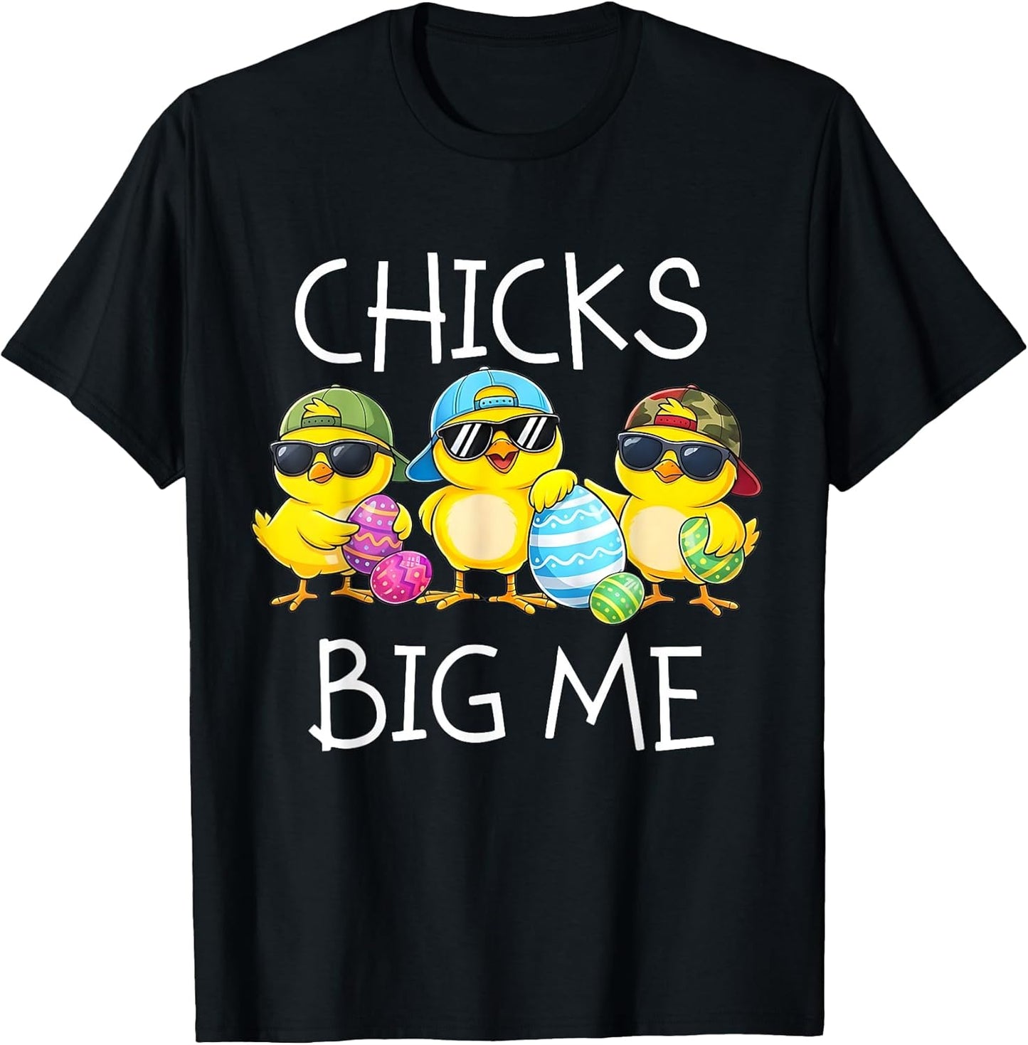 Chicks Dig Me Easter Toddler Boys Men Kids Happy Easter Day T-Shirt