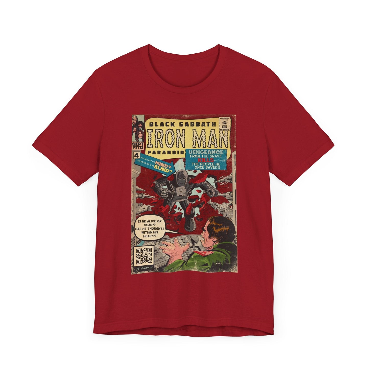 Iron Man - Rock Comic Art - Unisex Jersey Short Sleeve Tee
