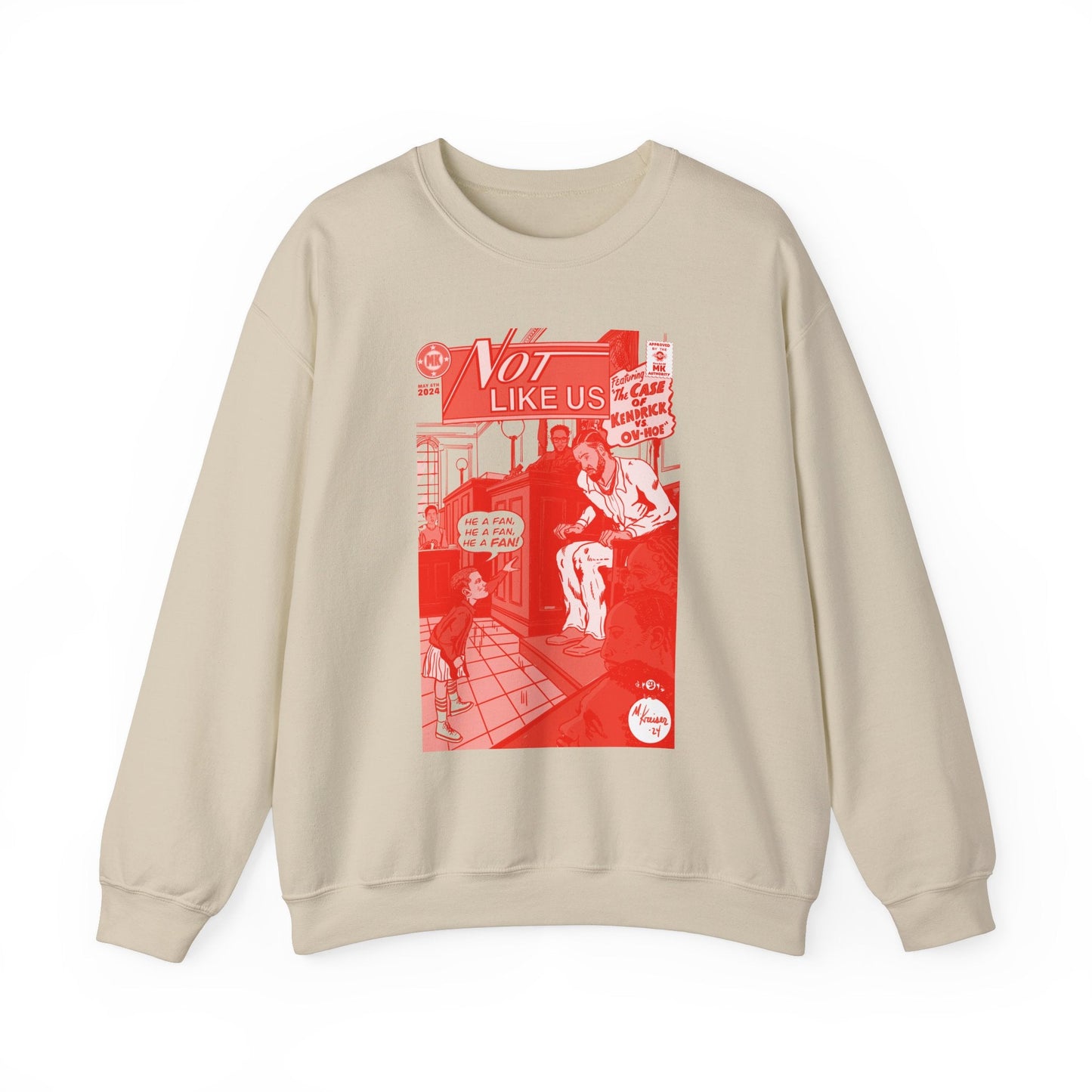 Not Like Us - RED VARIANT - Unisex Heavy Blendâ„¢ Crewneck Sweatshirt
