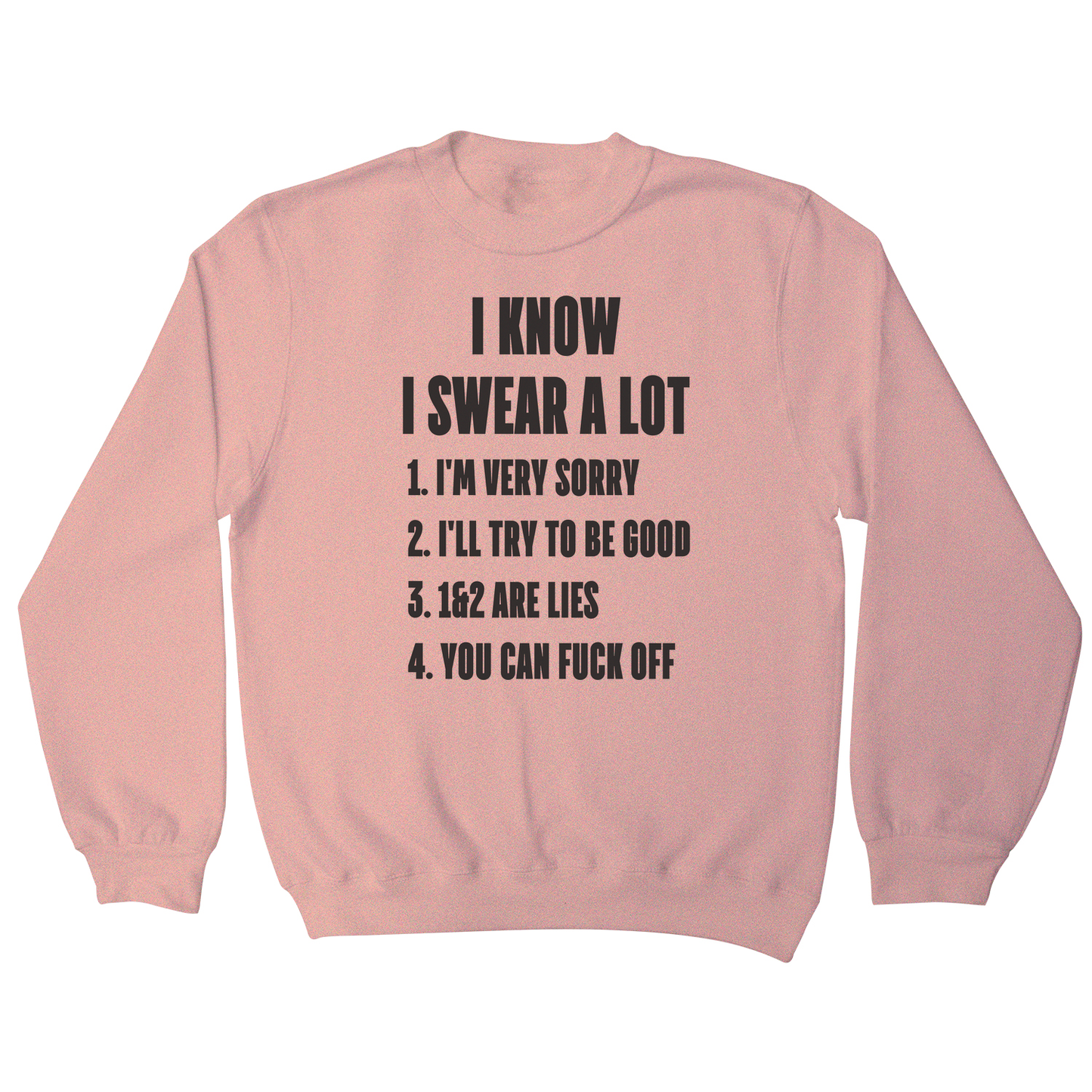 I know I swear a lot funny rude offensive sweatshirt