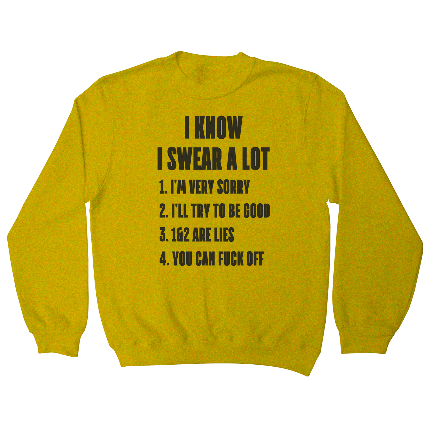 I know I swear a lot funny rude offensive sweatshirt