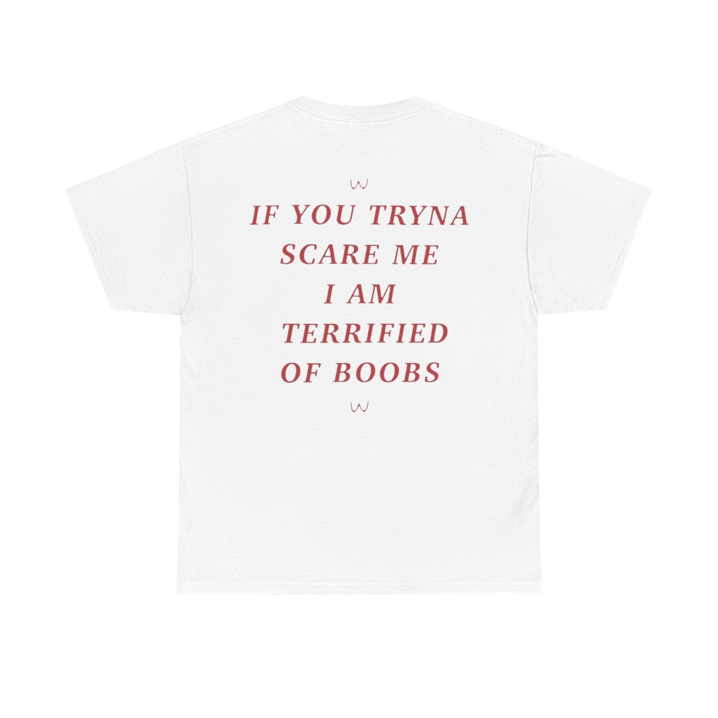 If You Tryna Scare Me I Am Terrified Of Boobs Funny Shirt