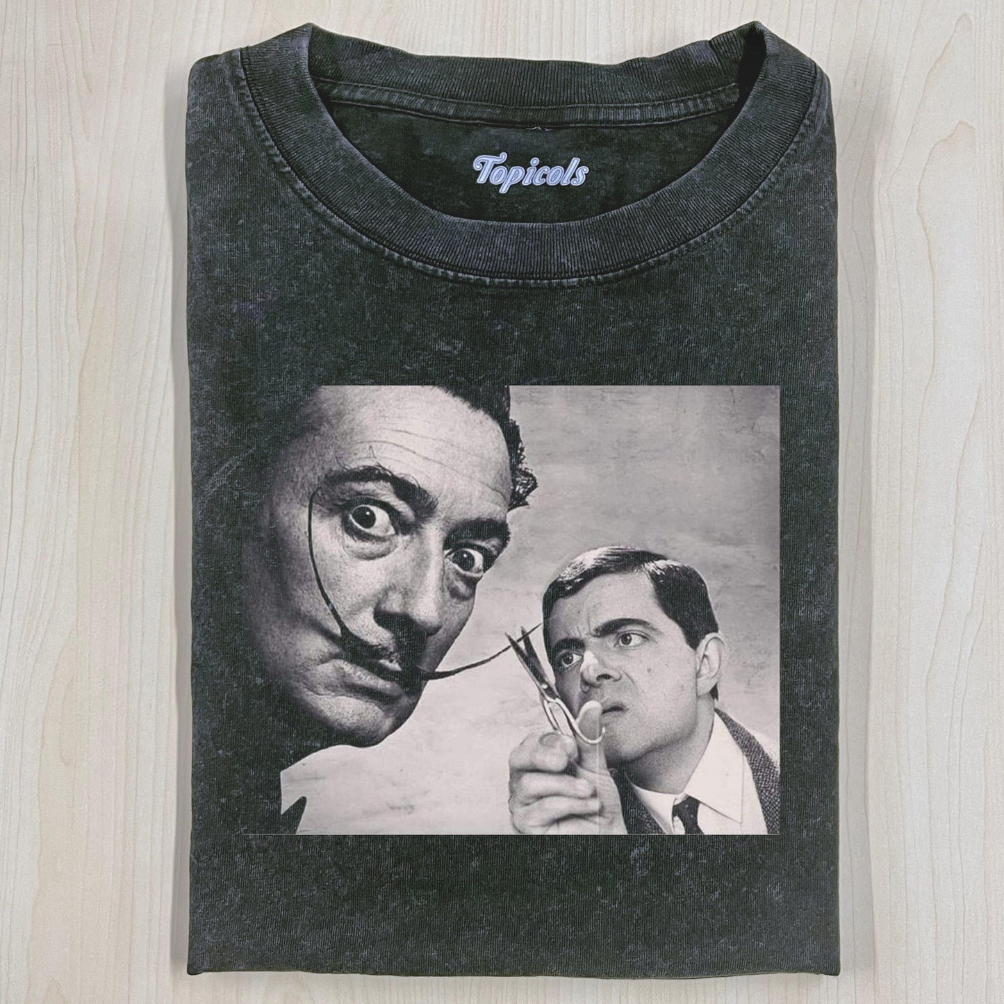 SALVADOR DALI AND HAIRDRESSER MR.BEAN T-SHIRT - clothing by TeeHivey.com