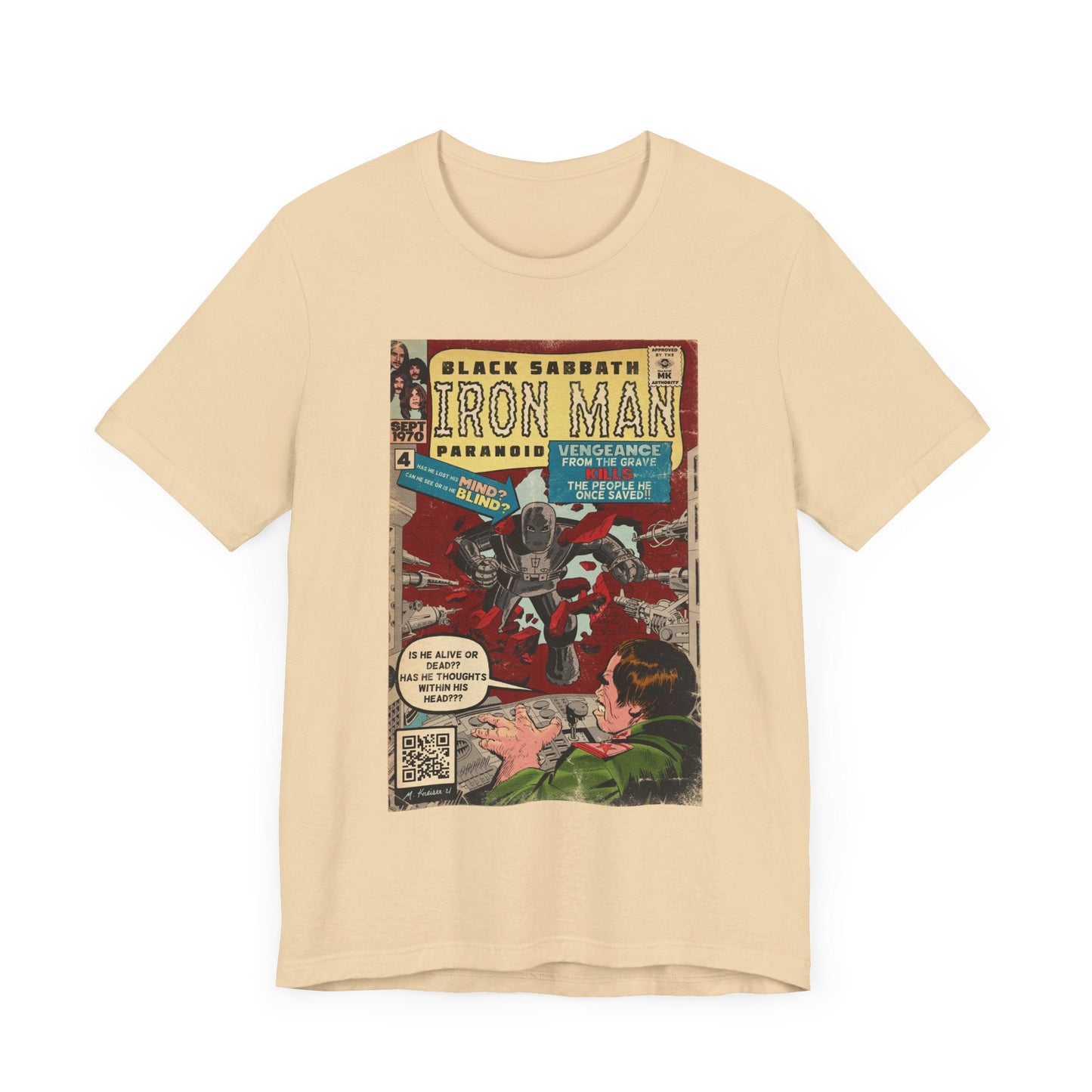 Iron Man - Rock Comic Art - Unisex Jersey Short Sleeve Tee