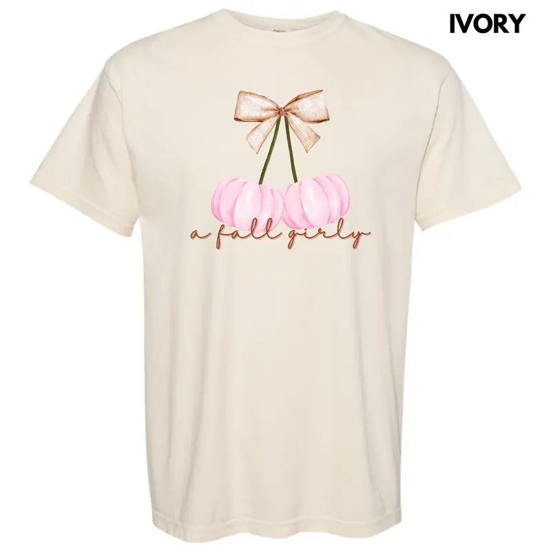 A Fall Girly Pumpkins Comfort Colors T-Shirt 'NLB'