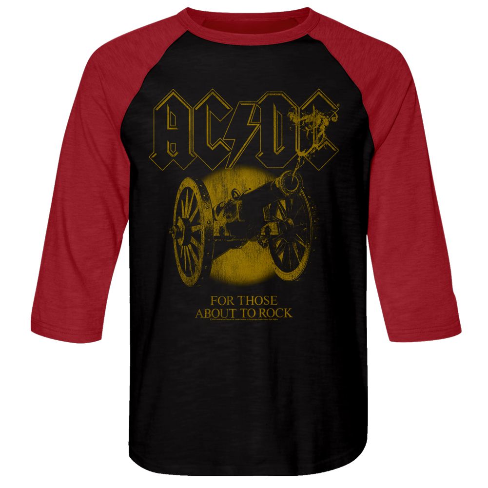 ACDC - Monochrome Ftatr - 3/4 Sleeve - Adult - Raglan Shirt