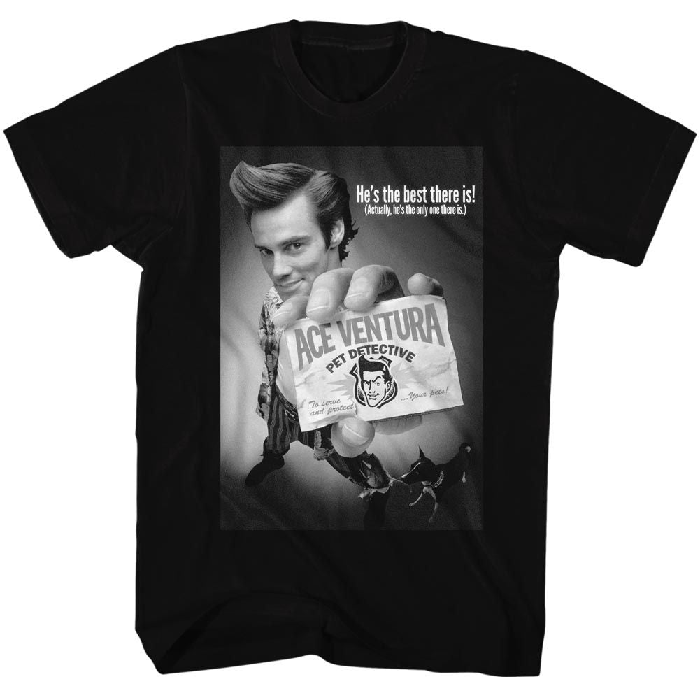 Ace Ventura - Black & White Poster - Short Sleeve - Adult - T-Shirt