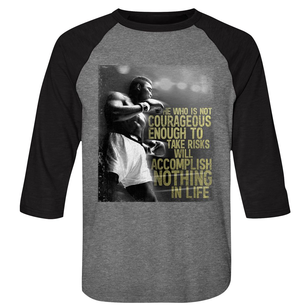 Muhammad Ali - 1 240 G 20 - 3/4 Sleeve - Heather - Adult - Raglan Shirt - clothing by TeeHivey.com