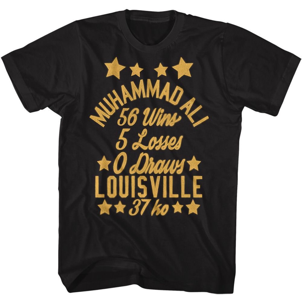 Muhammad Ali - Win Loss Draw 2 - Short Sleeve - Adult - T-Shirt - clothing by TeeHivey.com
