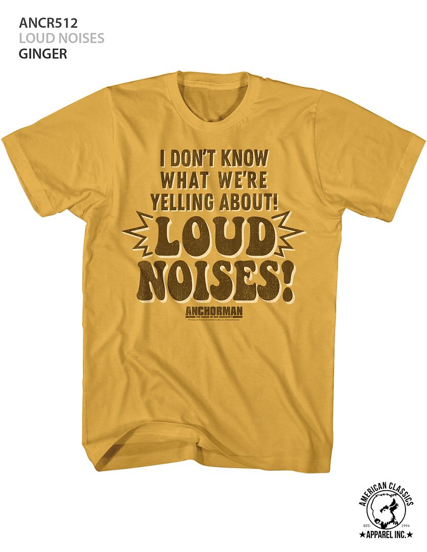 Anchorman - Loud Noises - Short Sleeve - Adult - T-Shirt - clothing by TeeHivey.com