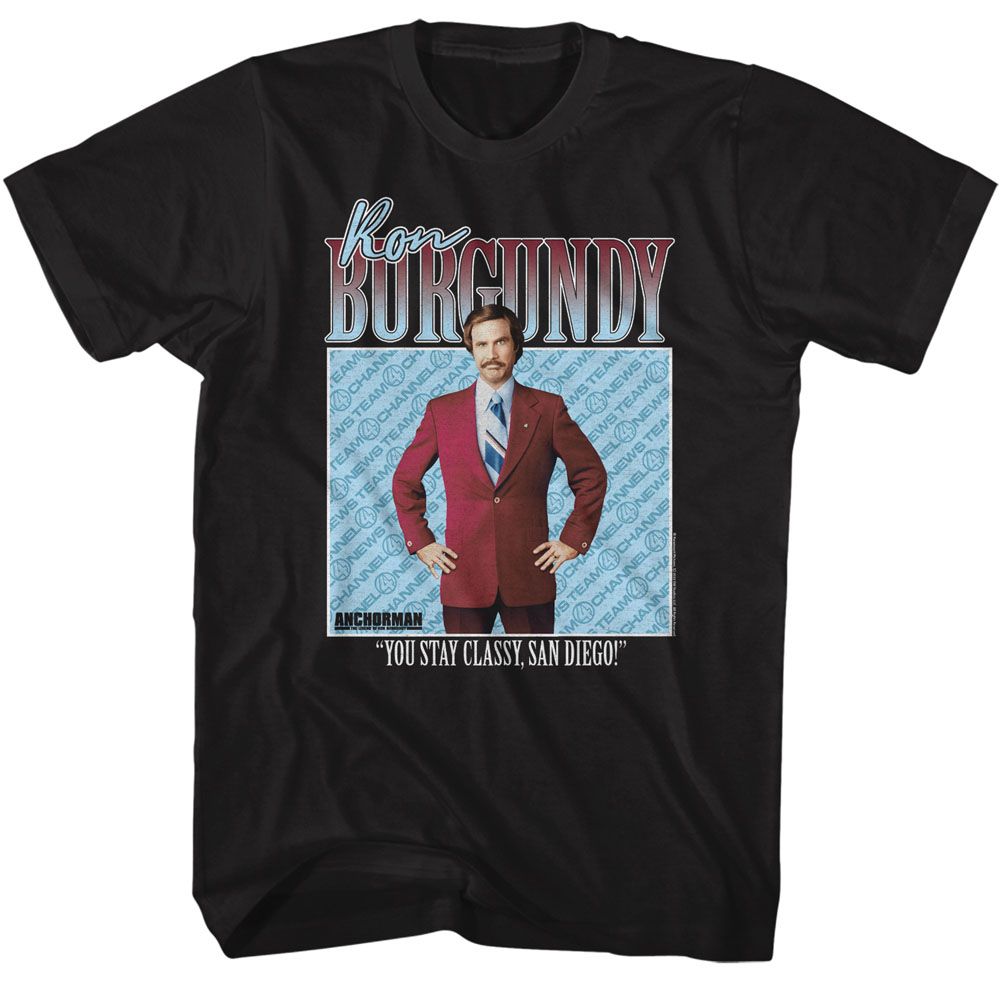 Anchorman - Anchorman Ron Burgundy - Short Sleeve - Adult - T-Shirt