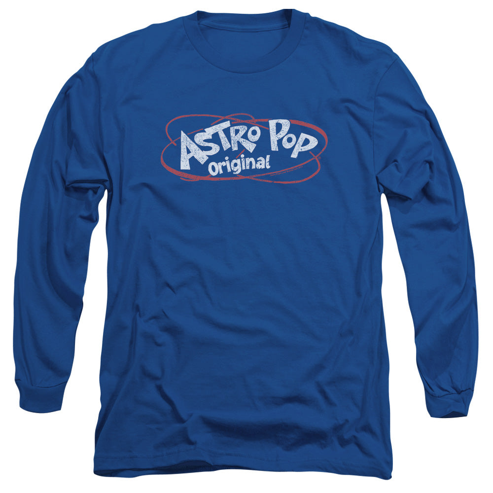 Astro Pop Vintage Logo Mens Long Sleeve Shirt Royal Blue