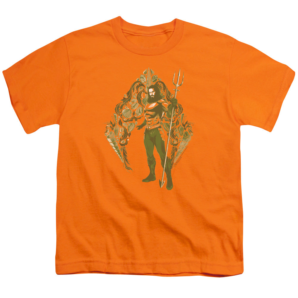 Aquaman Movie Shells Kids Youth T Shirt Orange