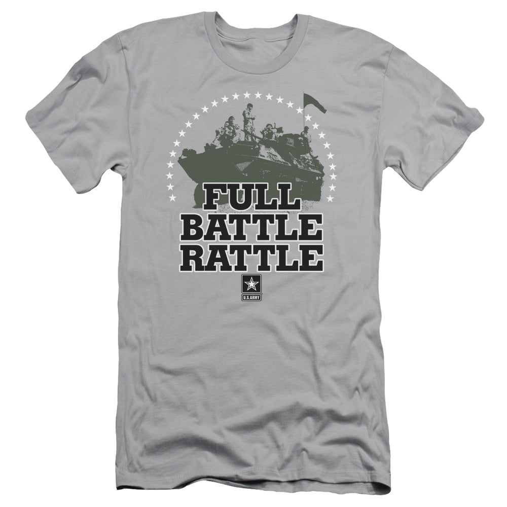 Army Full Batle Ratle Slim Fit Mens T Shirt Silver - clothing by TeeHivey.com