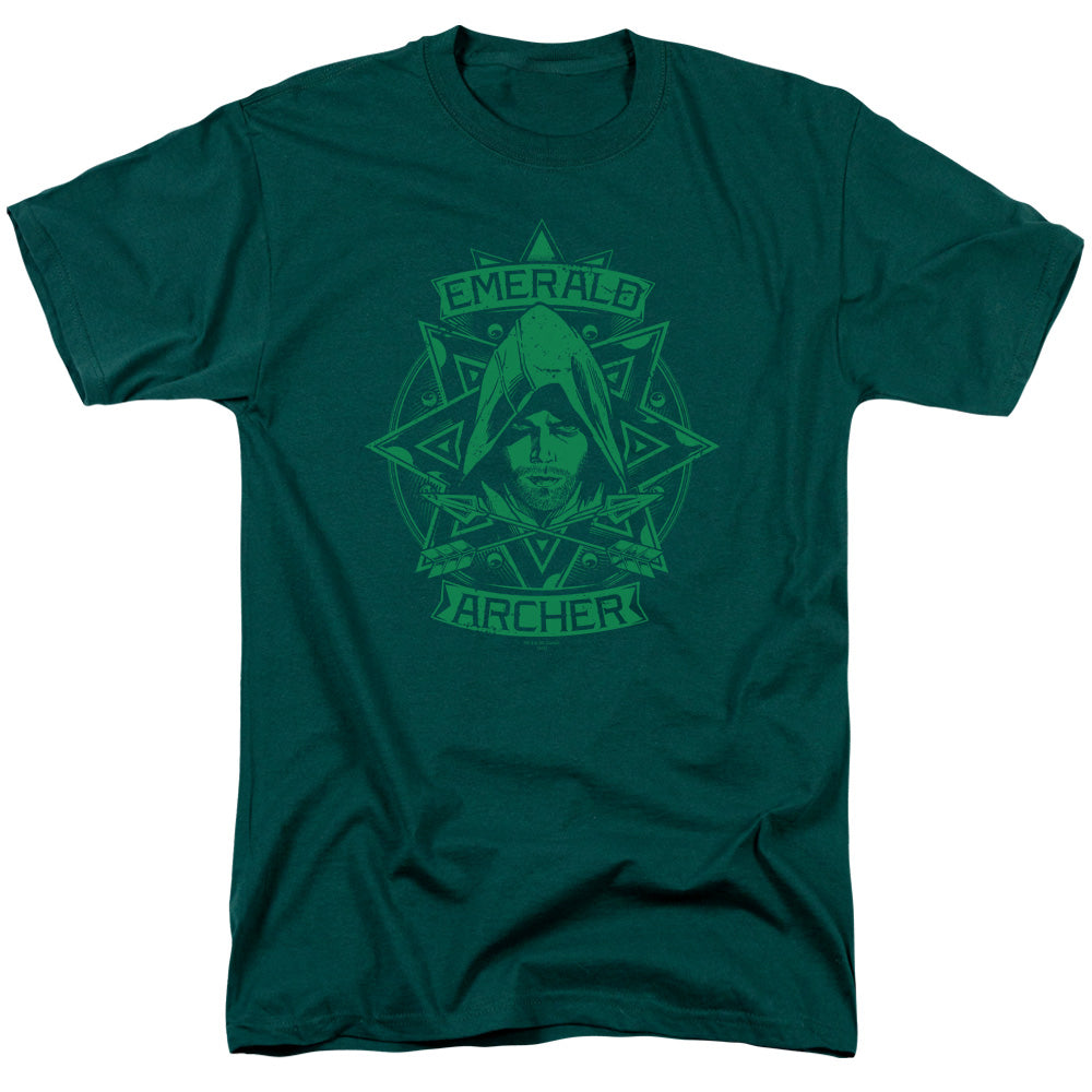 Arrow Archer Illustration Mens T Shirt Hunter Green - clothing by TeeHivey.com