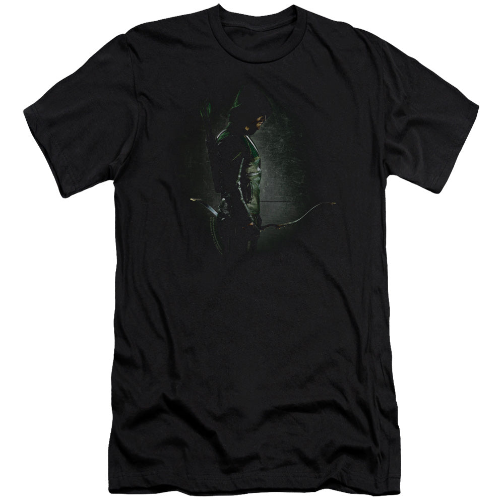 Arrow In The Shadows Premium Bella Canvas Slim Fit Mens T Shirt Black