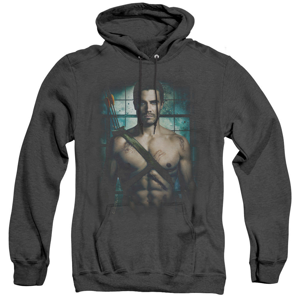 Arrow Shirtless Heather Mens Hoodie Black - clothing by TeeHivey.com